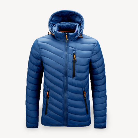 Gefütterte Winterjacke mit Kapuze für Herren | Loravelle 0