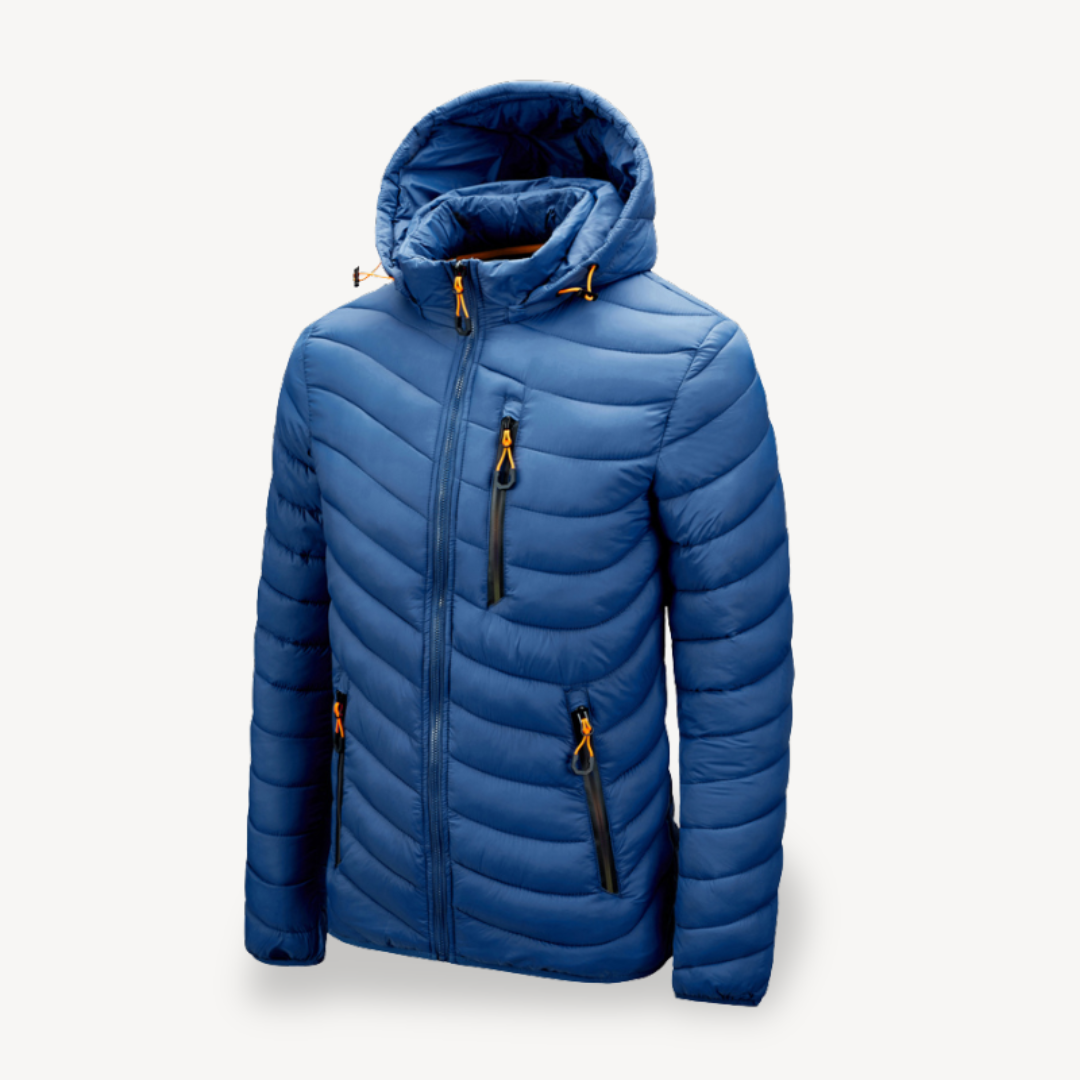 Gefütterte Winterjacke mit Kapuze für Herren | Loravelle 1
