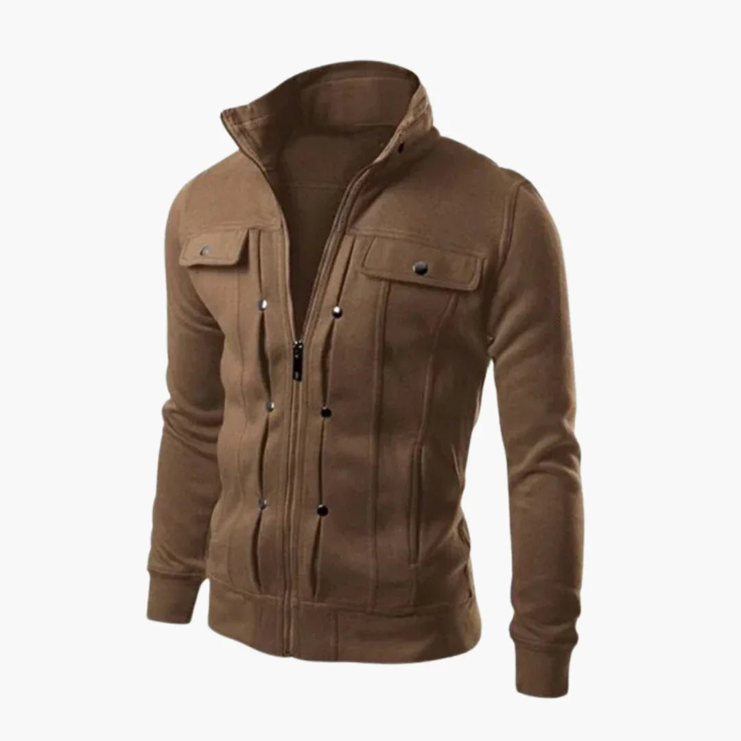 Gefütterte Zip-Jacke mit Taschen für Herren 3