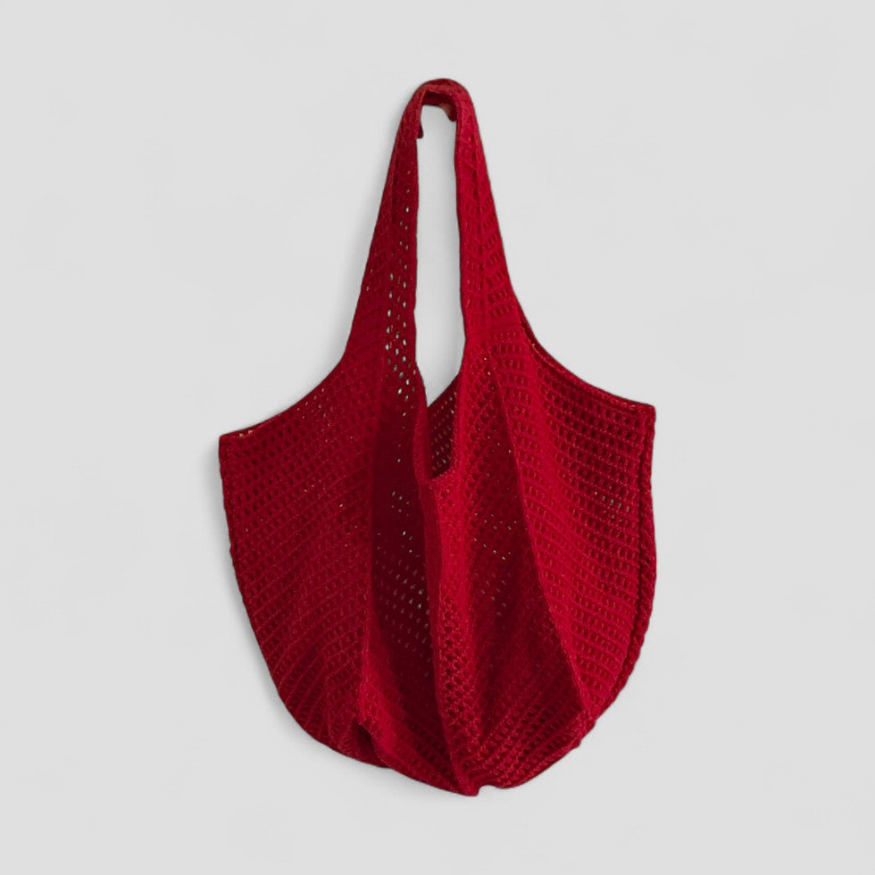 Gehäkelte Schultertasche, Sommer-Strand-Strickhandtasche 0