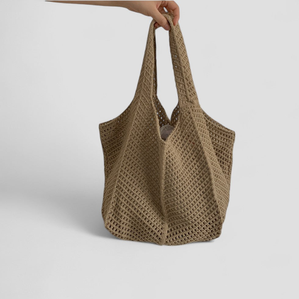 Gehäkelte Schultertasche, Sommer-Strand-Strickhandtasche 3