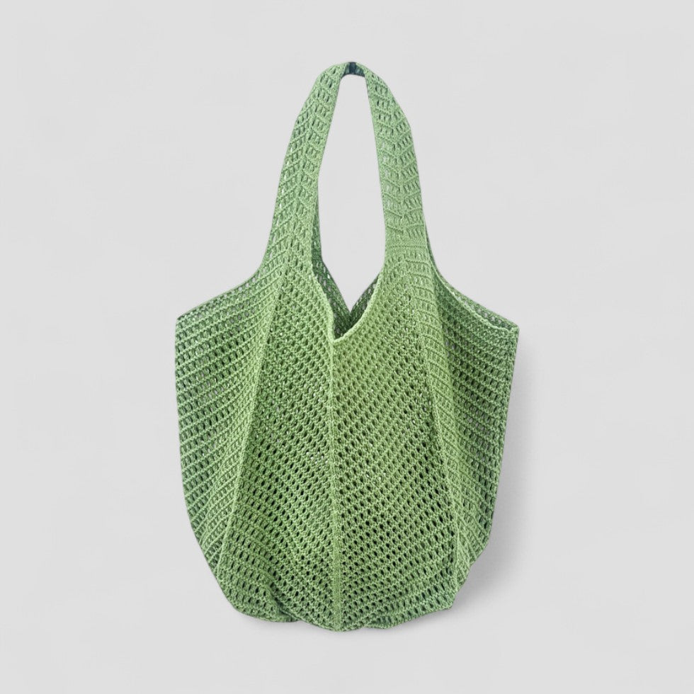 Gehäkelte Schultertasche, Sommer-Strand-Strickhandtasche 4