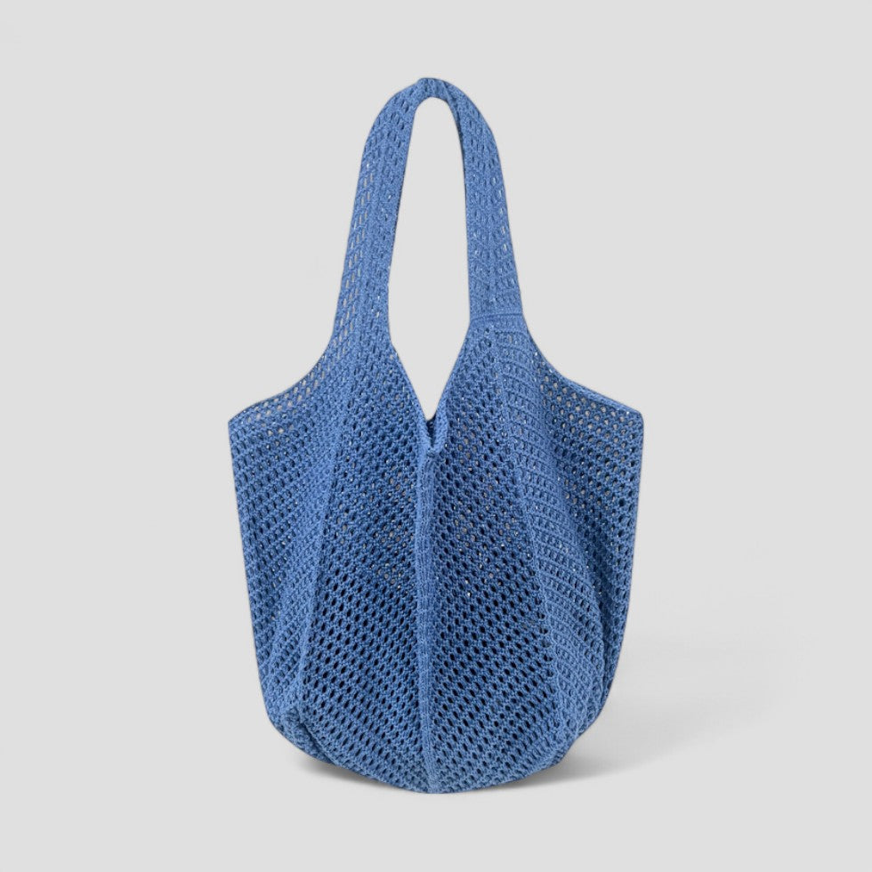 Gehäkelte Schultertasche, Sommer-Strand-Strickhandtasche 5