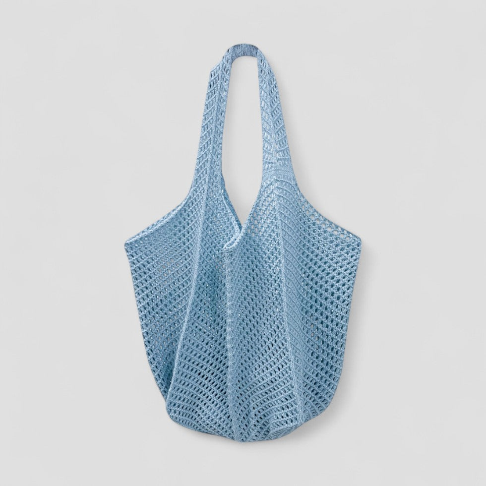 Gehäkelte Schultertasche, Sommer-Strand-Strickhandtasche 6