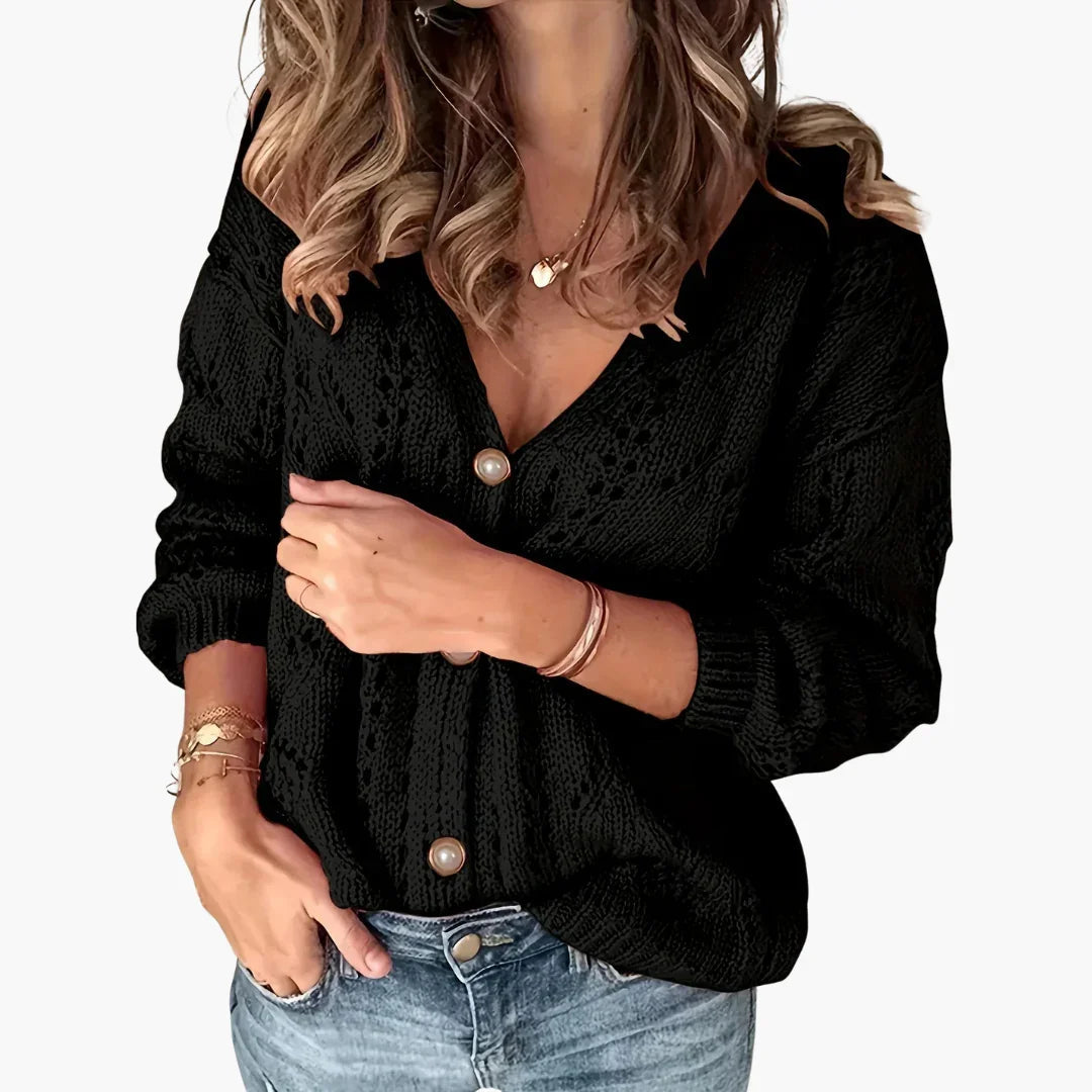 Geknöpfter Strick Cardigan für Damen 3