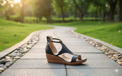 Damen Keilsandalen Orthopädisch Bequem Leder