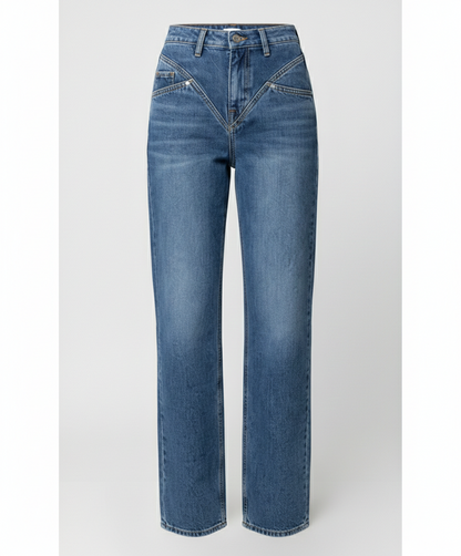Hochtaillierte Damen Vintage Jeans Retro Stil