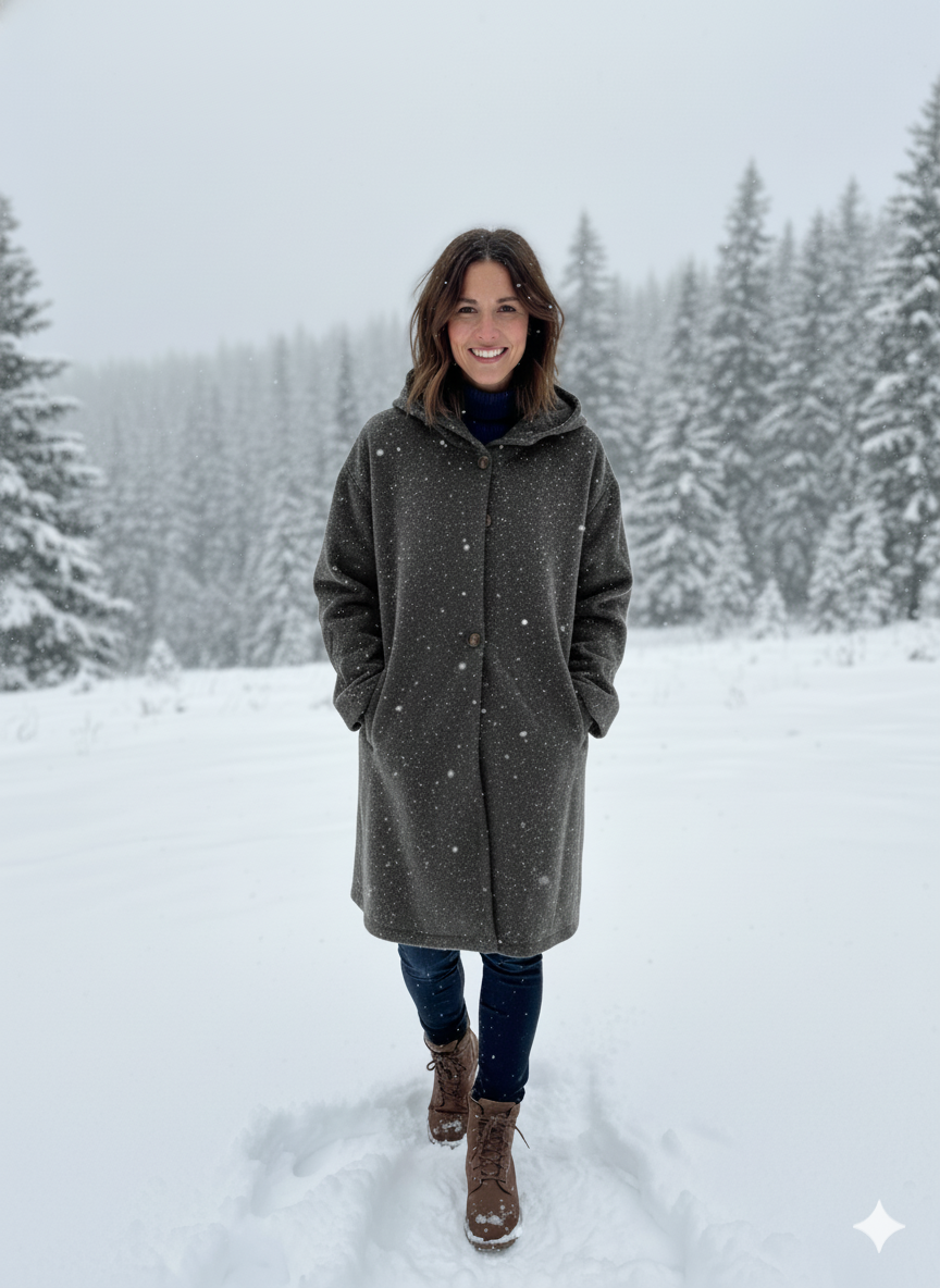 Eleganter Damenmantel Modern Trendig Winter