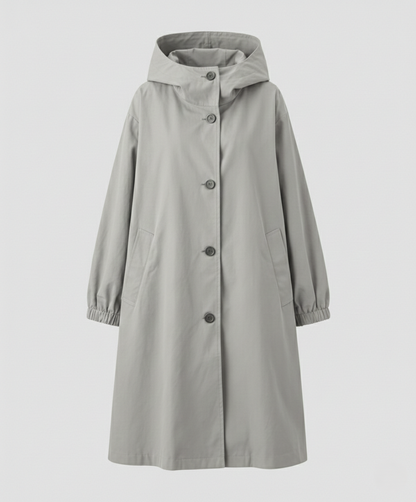 Lange Damenjacke mit Kapuze Stilvoll Modern