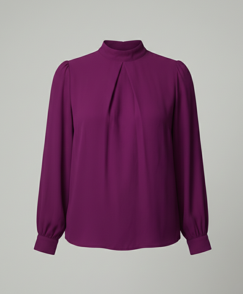 Damen Bluse Elegante Stehkragen Spitze Bluse