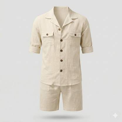 Herren Leinenanzug Elegantes Design Modern Schnitt