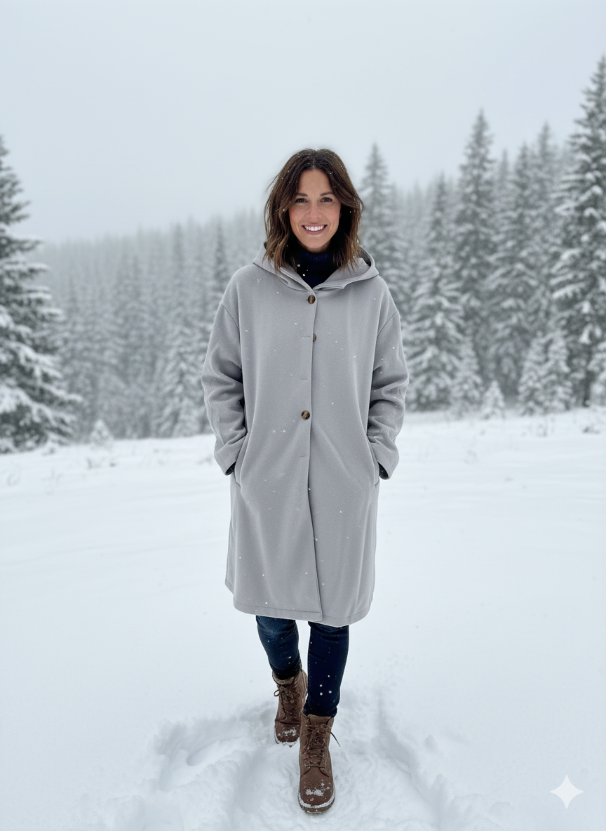 Eleganter Damen Wintermantel Modern Trendig