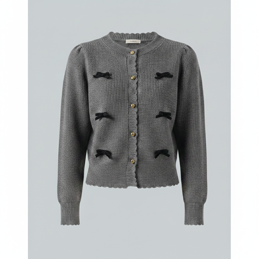 Damen Cardigan mit Nierenknöpfen Modern
