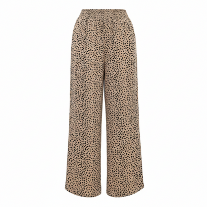 Weite Damen Leinenhose Elastischer Bund Lässiger Schnitt