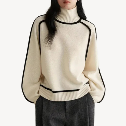 Gemusterter Rollkragenpullover für Damen | Loravelle 1