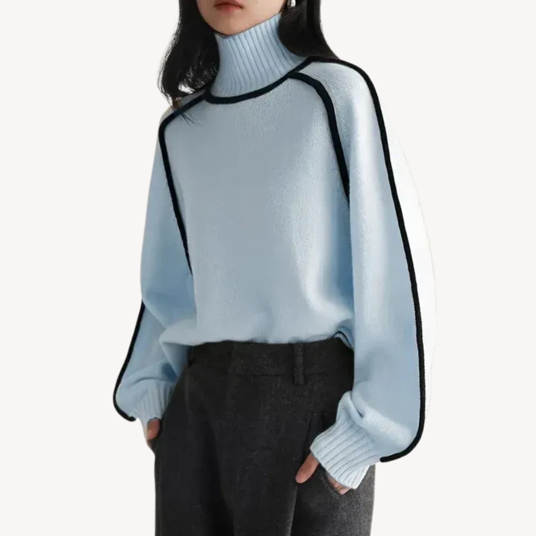 Gemusterter Rollkragenpullover für Damen | Loravelle 2