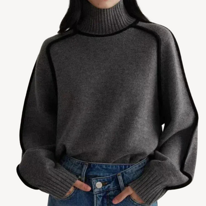 Gemusterter Rollkragenpullover für Damen | Loravelle 3