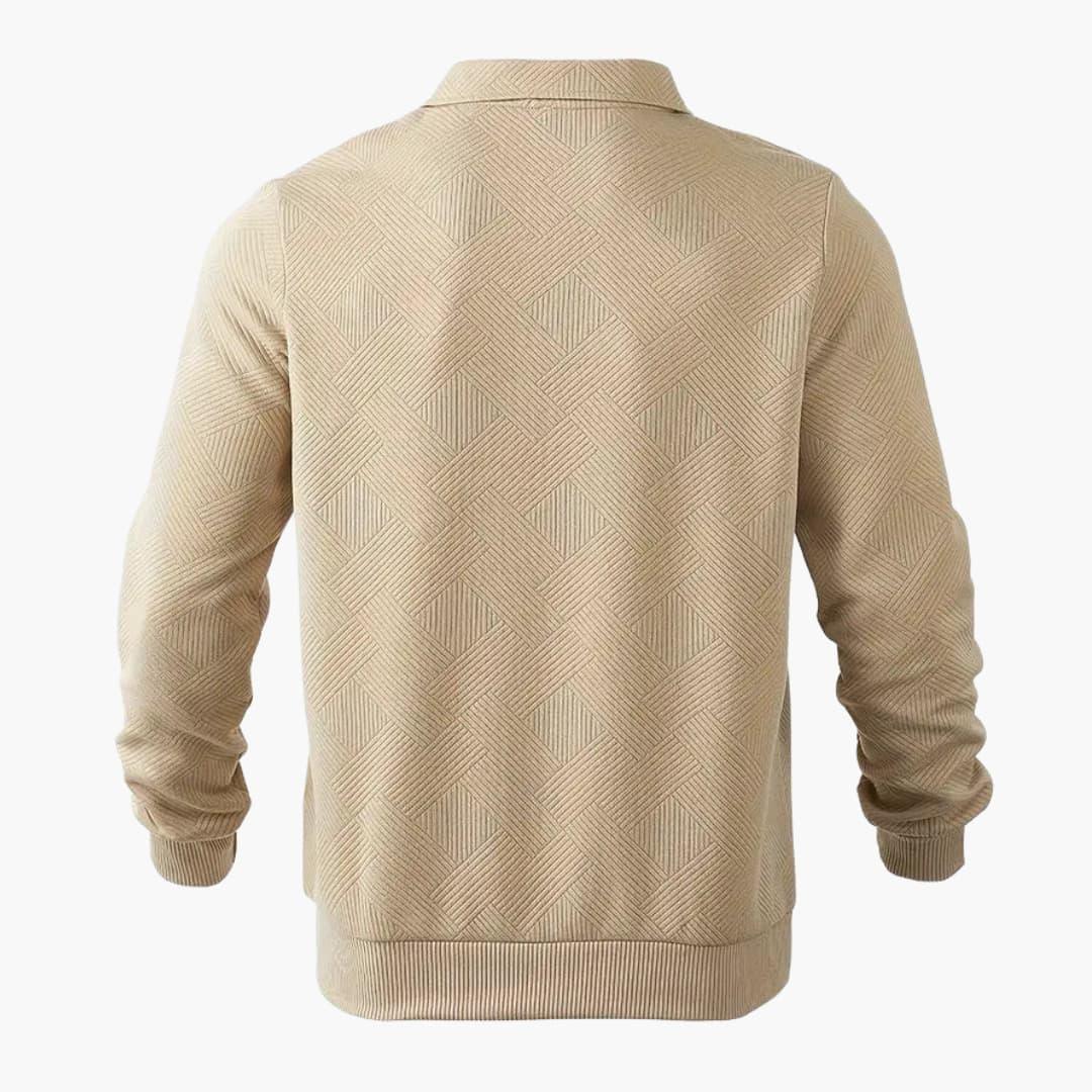 Geometrisch Gemusterter Strickpullover für Herren 1