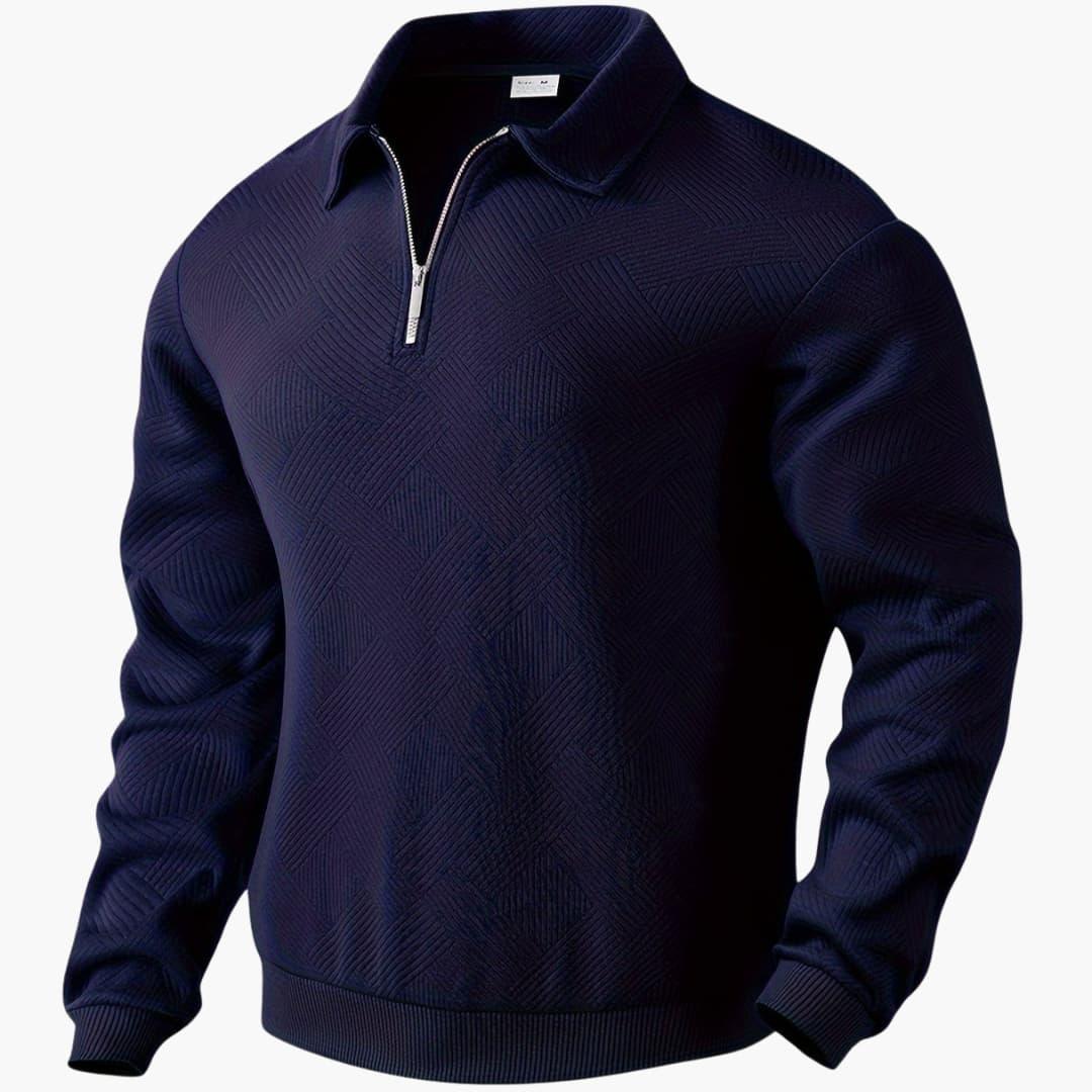 Geometrisch Gemusterter Strickpullover für Herren 10