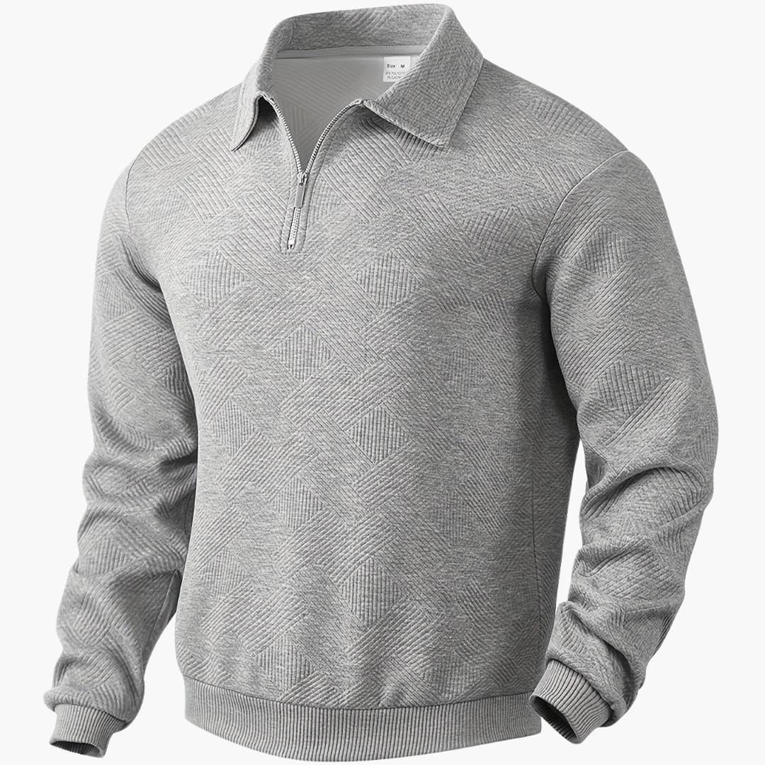 Geometrisch Gemusterter Strickpullover für Herren 7