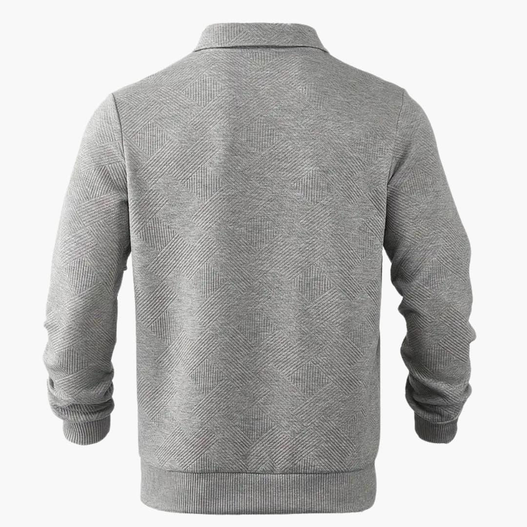 Geometrisch Gemusterter Strickpullover für Herren 8