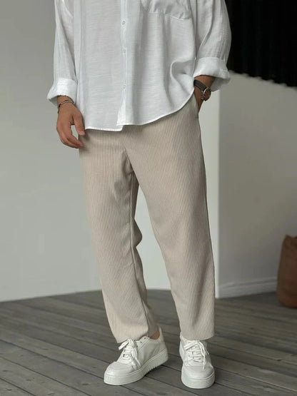 Herrenhose Gerippt Locker Beinweit - BerlinGlamour