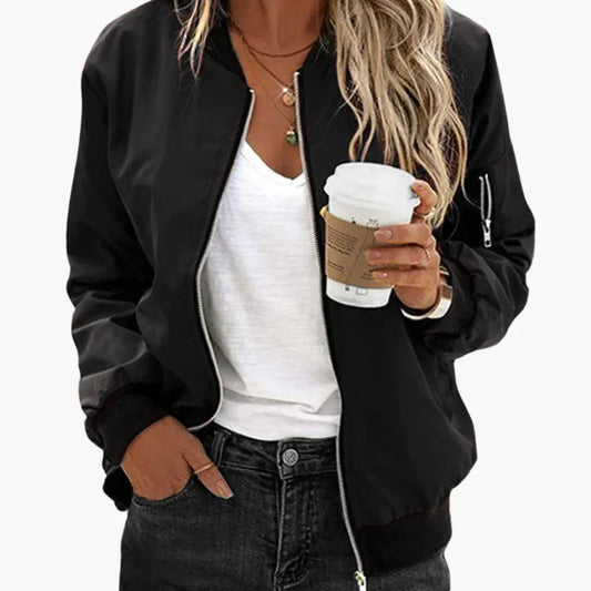 Gerippte Bomberjacke für Damen 0