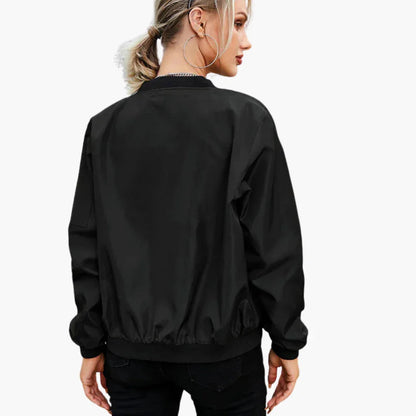 Gerippte Bomberjacke für Damen 1