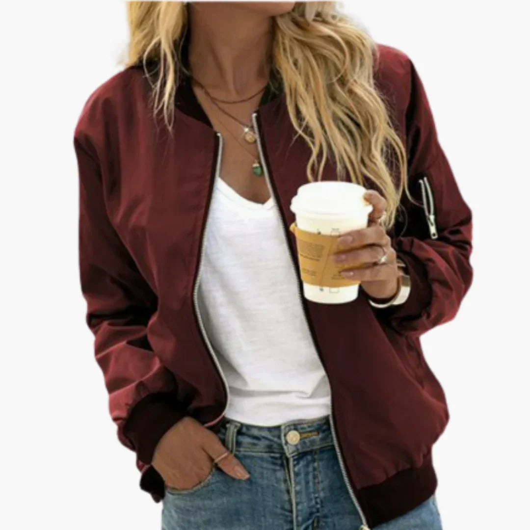 Gerippte Bomberjacke für Damen 2