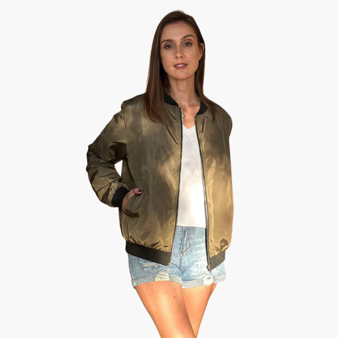 Gerippte Bomberjacke für Damen 4