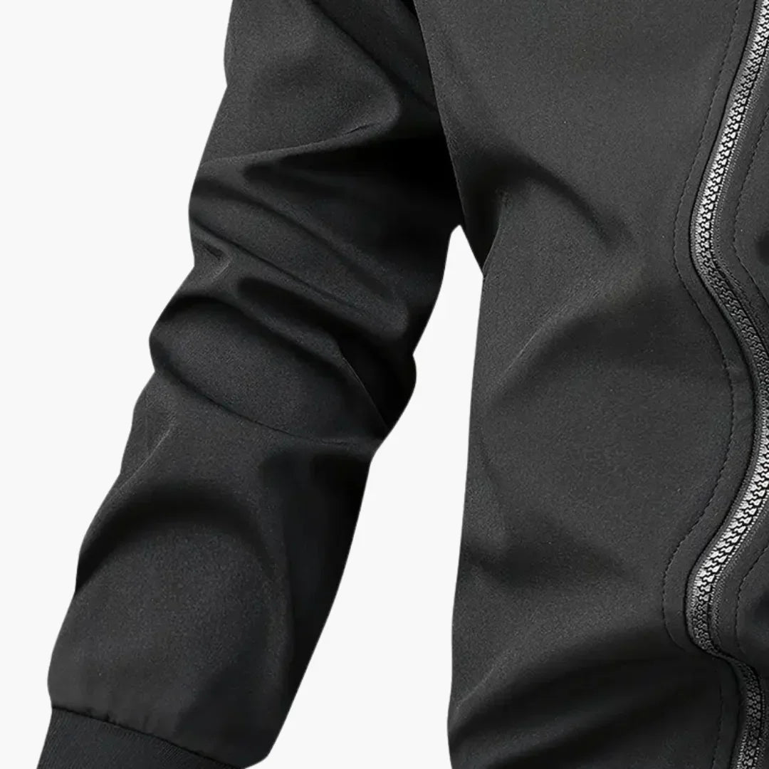 Gerippte Bomberjacke mit Reißverschluss für Herren 3