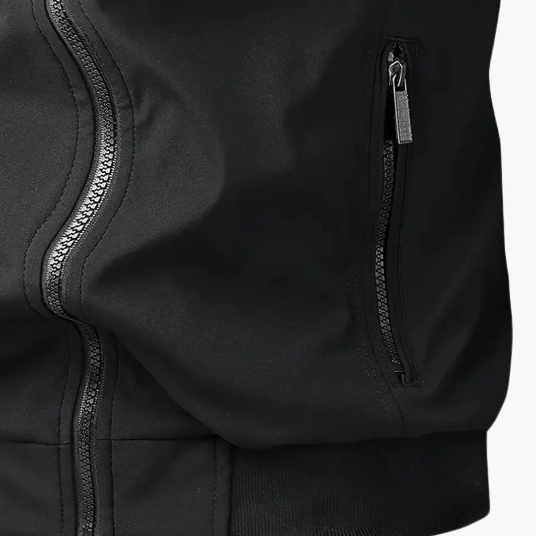 Gerippte Bomberjacke mit Reißverschluss für Herren 4