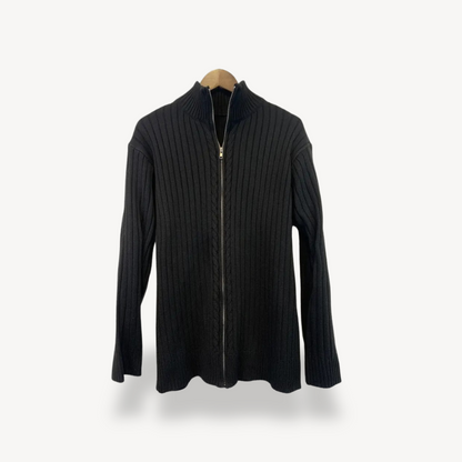 Gerippter Pullover mit Reißverschluss für Herren | Loravelle 2
