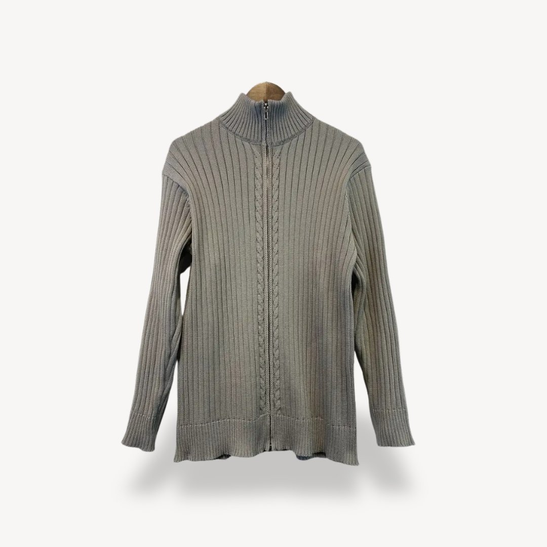 Gerippter Pullover mit Reißverschluss für Herren | Loravelle 4