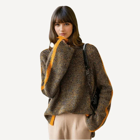 Gerippter Rollkragenpullover für Damen 0