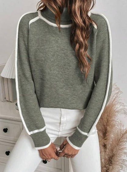 Gerippter Rollkragenpullover für Damen 1