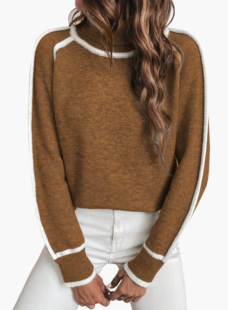 Gerippter Rollkragenpullover für Damen 2