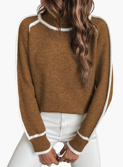 Gerippter Rollkragenpullover für Damen 2