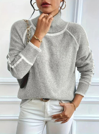 Gerippter Rollkragenpullover für Damen 5