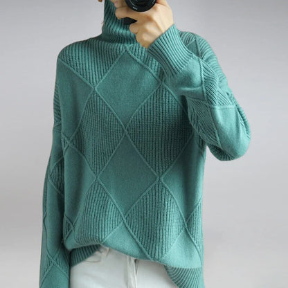 Gerippter Rollkragenpullover für Damen 5