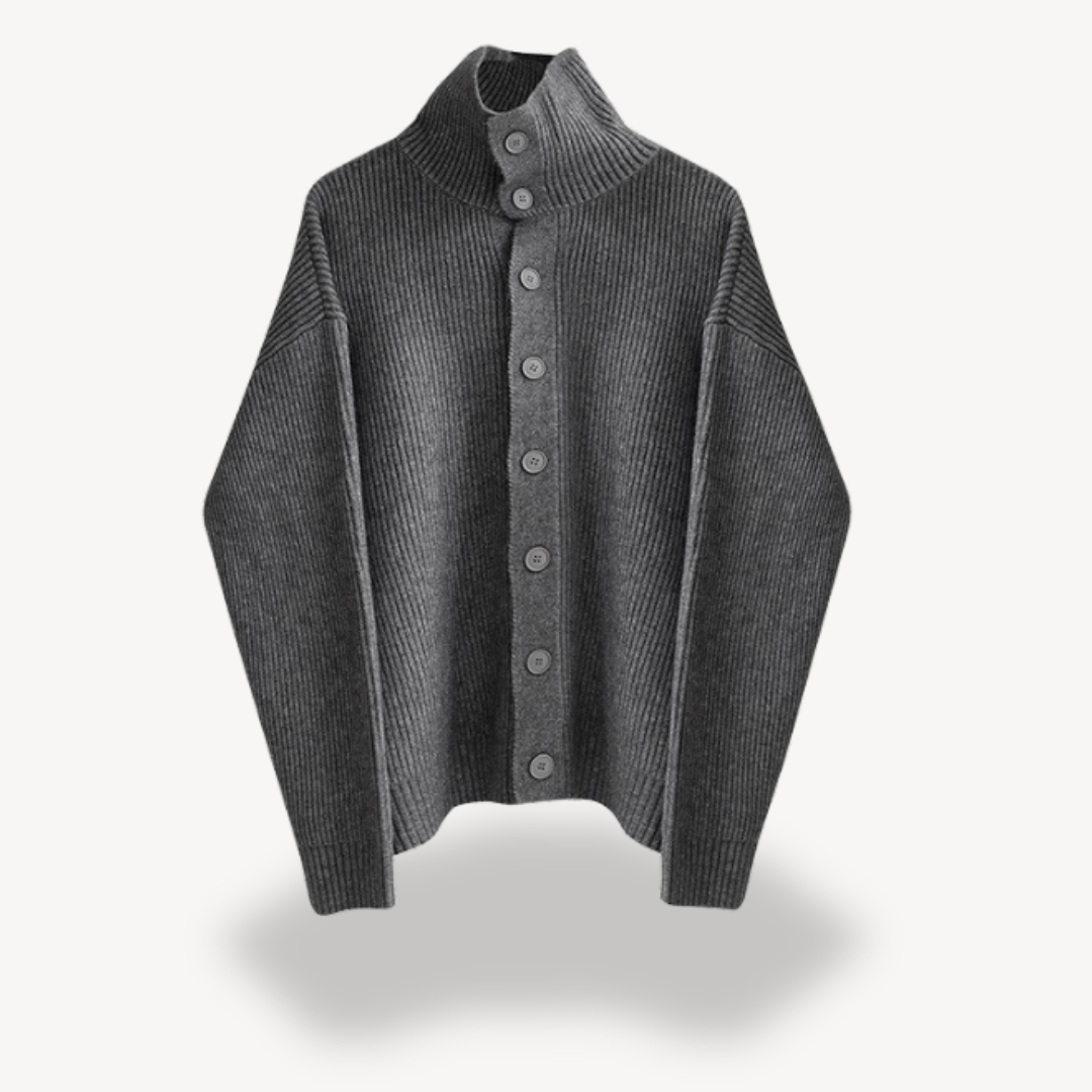 Gerippter Strick-Cardigan mit Knöpfen für Herren | Loravelle 4