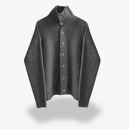 Gerippter Strick-Cardigan mit Knöpfen für Herren | Loravelle 4