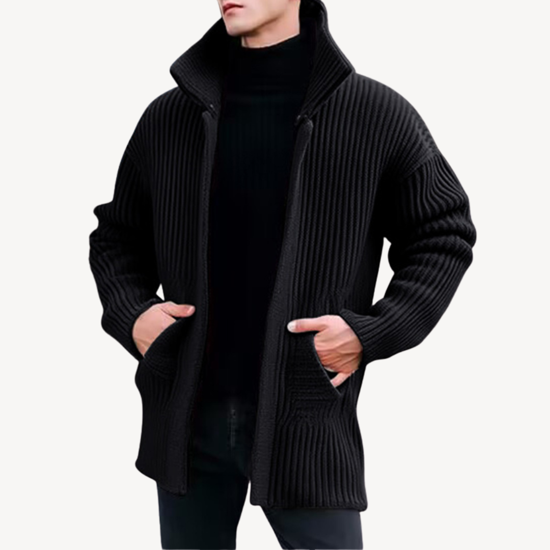 Gerippter Strickcardigan für Herren | Loravelle 0