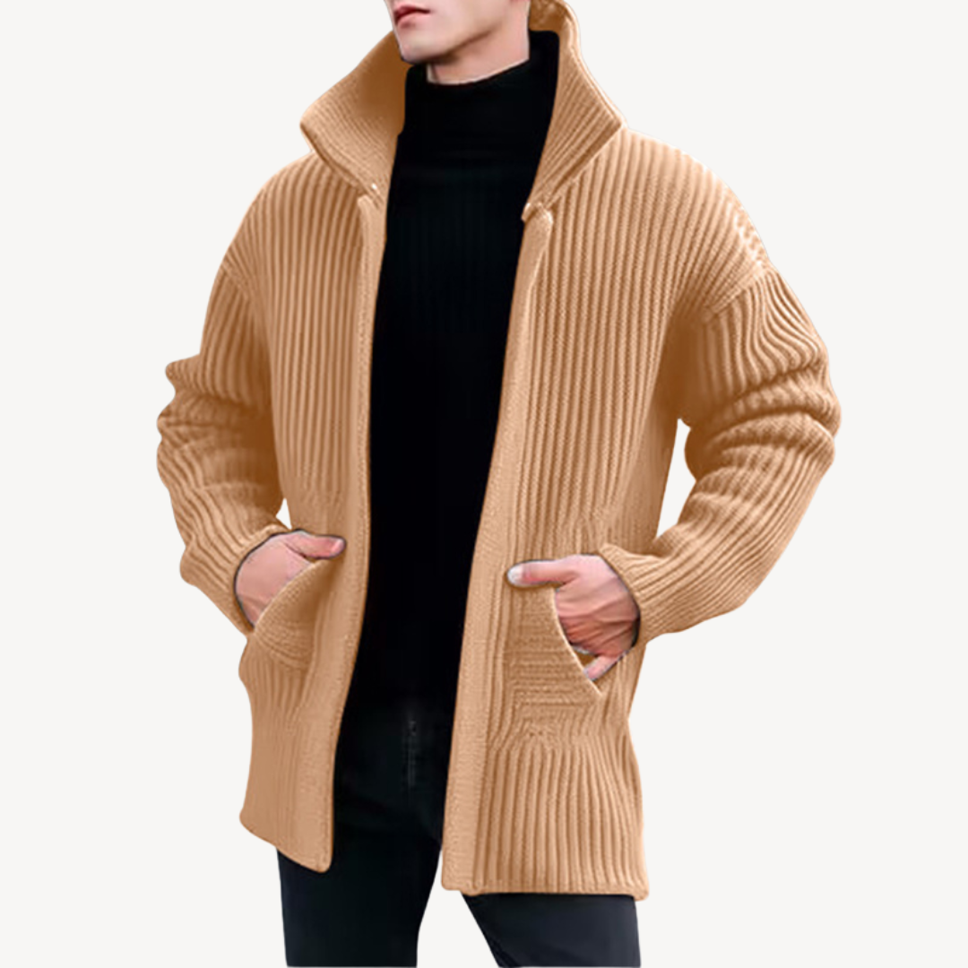 Gerippter Strickcardigan für Herren | Loravelle 1