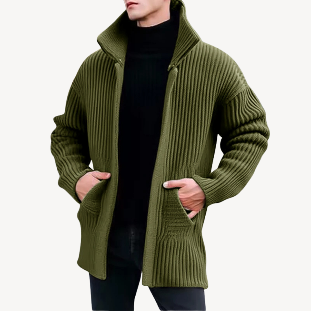 Gerippter Strickcardigan für Herren | Loravelle 2