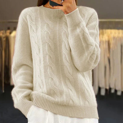 Gerippter Strickpullover für Damen 0