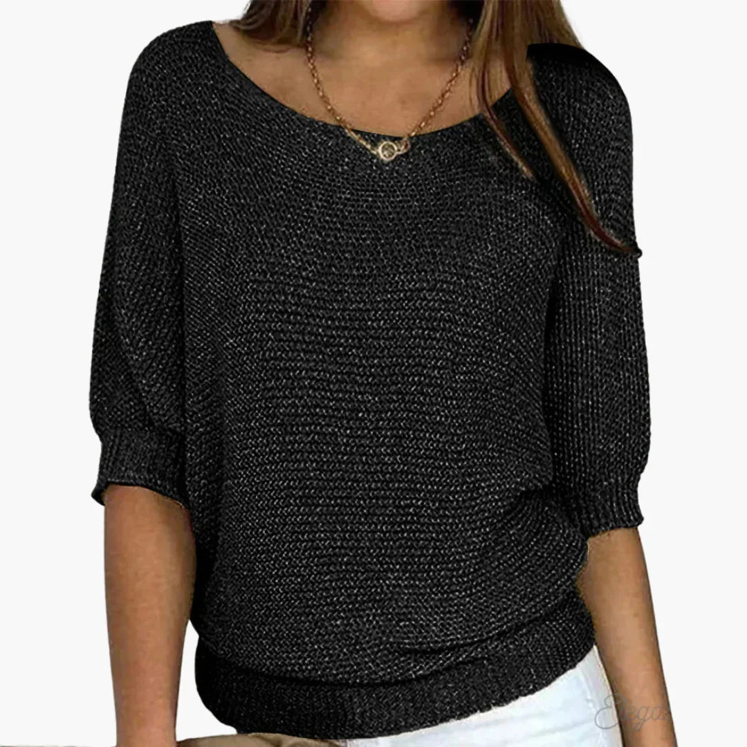 Gerippter Strickpullover für Damen 2