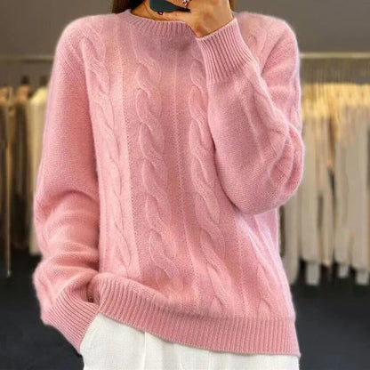 Gerippter Strickpullover für Damen 3