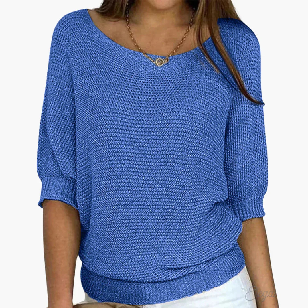 Gerippter Strickpullover für Damen 3