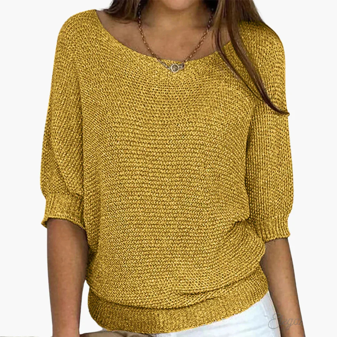 Gerippter Strickpullover für Damen 4
